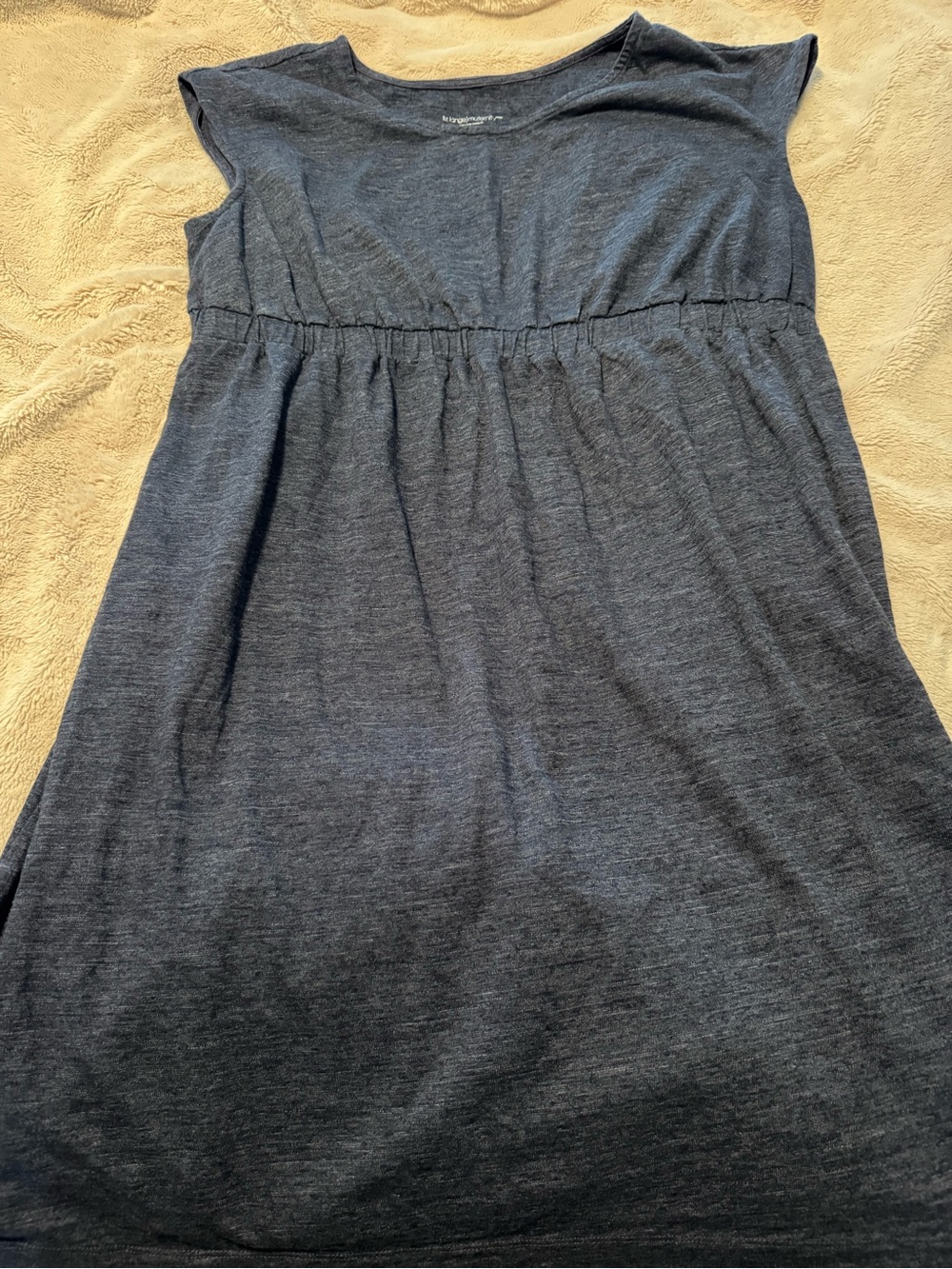 Liz Lange Maternity Heather Charcoal Crewneck Tee